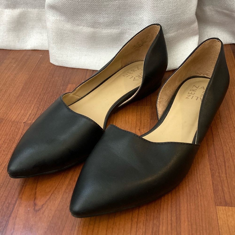 Naturalizer Womens Samantha Comfortable Pointed Toe D'Orsay Slip On Ballet Flat